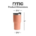 thumbnail image 6 of RTIC 20 oz Stainless Steel Insulated Tumbler, Splash-Proof Lid, Salmon, 6 of 6