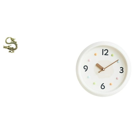 Wall Clock Brass Miniature Sculpture Artistic Design for Office Bedroom Study Room Living Space Decoration