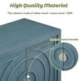 thumbnail image 5 of Accent Storage Cabinet with Adjustable Shelves, Wood Sideboard Buffet Cabinet with Round Shaped Doors and Metal Handle, Aesthetic Console Table Sofa Table for Living Room Entryway, Antique Blue, 5 of 7
