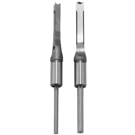 

2Pcs Wood Drill Bits Square Hole Drill Bits Woodworking Mortising Bit