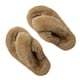 thumbnail image 3 of Zapatillas peludas para mujer, puntera abierta, estilo de banda cruzada, cálidas y suaves, de lana Artificial, zapatillas de casa para dormitorio y hogar, 3 of 8
