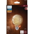 thumbnail image 2 of Philips Vintage 60W Equivalent Amber G25 Medium LED Decorative Light Bulb 565887, 2 of 5