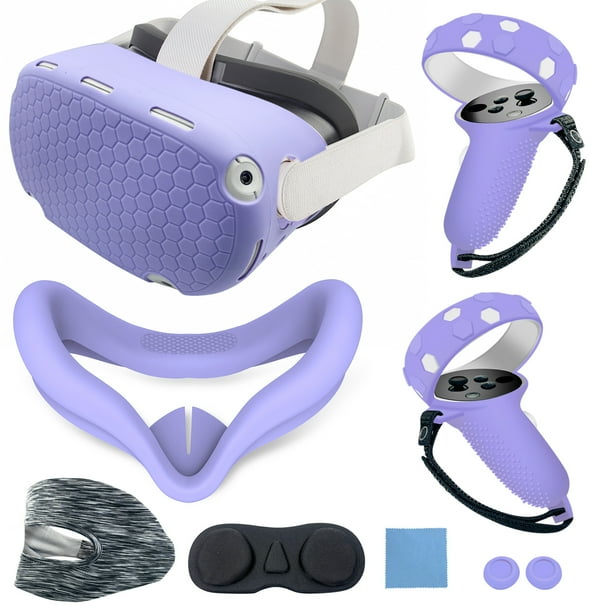 Funda protectora de silicona antideslizante y anticaídas para Meta/Oculus quest2, juego de 7 piezas, accesorios de realidad virtual