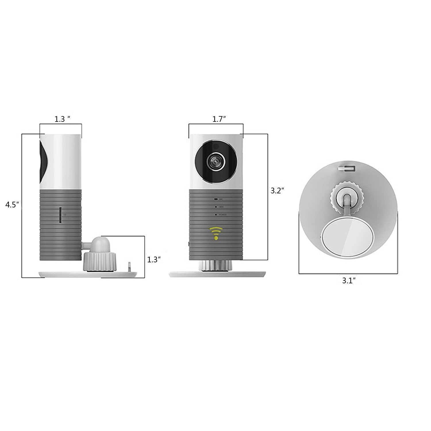 JTD Smart Wireless IP WiFi DVR Security Surveillance Camera with Motion Detector Two-way Audio & Night Vision Best Security Camera Baby Monitor for your Baby,Home, Pet or Business (Space Grey)