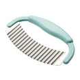 thumbnail image 2 of Cutter Crinkle Cutter Potato Cutter French Fry Crinkle Cutter Stainless Steel Crinkle Cutter For Veggies Fruit Potato Soap Fries Pickle Potato Peeler, Green, 2 of 4