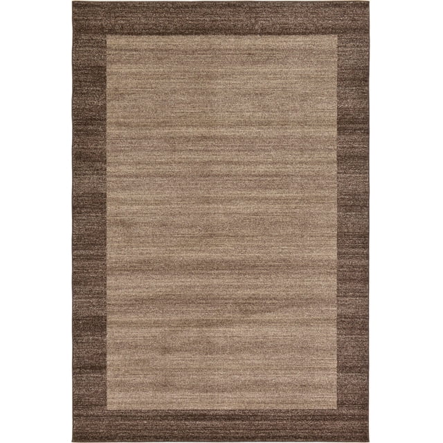 Unique Loom Tapis de Transition Contemporain de la Collection Del Mar, 6' x 9', Brun Clair/beige
