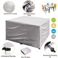 thumbnail image 4 of Funda para muebles de jardín, funda para muebles de jardín de tela Oxford impermeable 210D, protección anti-UV, impermeable, resistente al viento, a la lluvia, funda rectangular para muebles de mesa y sofá(Plata) Sailing  Electrónica, 4 of 5