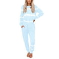 thumbnail image 1 of Sexy Dance Women Casual Pajamas Set Long Sleeve Striped Loungewear Nightwear Women's Casual Tops Long Pants 2 Piece Set Autumn Soft PJ Outfits, 1 of 2