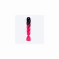 thumbnail image 1 of 1 Pcs Perruques Synthétiques Noires pour Femmes, Tresse Ombrée Jumbo Torsadée, Tressage, Style Fête, Extensions de Cheveux 24 Pouces (Noir-Rouge), 1 of 5