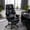 Black-PU, variant on Ultifit Big and Tall Office Chair, Adult Fabric Massage Lumbar Pillow High Back Executive Chairs with Footrest and Adjustable Armrest, Gray