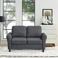 thumbnail image 2 of Hybition Linen Loveseat Modern Sofa for Living Room-Dark Grey, 2 of 6
