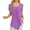 Purple, variant on XMMSWDLA Women's Summer Casual T-Shirt Short Sleeve Square Neck Tunic Tops for Leggings Womens Workout Tops