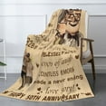 thumbnail image 3 of Best 50th Wedding Anniversary Blanket Gifts for Couple Parents Ideas 60"x50", 3 of 5