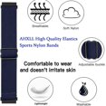 thumbnail image 2 of 2pack Nylon Bands Compatible With Samsung Galaxy Watch Active 2 Universal, 20mm Stretchy Sport Loop Breathable Wristbandwhite+ Black, 2 of 4