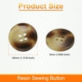thumbnail image 2 of Uxcell 10pcs Resin Sewing Button, 30mm 5/8-inch 4 Holes Round Buttons for Coat, Men's Suit, Clothes Garment, 5#Beige, 2 of 7