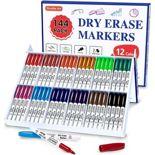 Dry Erase Markers, Shuttle Art 60 Bulk Pack 15 Colors Magnetic Whiteboard Markers with Erase, Fine Point Dry Erase Markers Perfect for Writing on