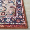 thumbnail image 3 of SAFAVIEH Tucson Otis Traditional Machine Washable Area Rug, Beige/Blue, 8' x 8' Round, 3 of 9