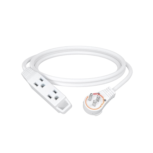 Cable de alimentación DEWENWILS, enchufe plano giratorio de 6 pies y 360°, 13 A, 125 V