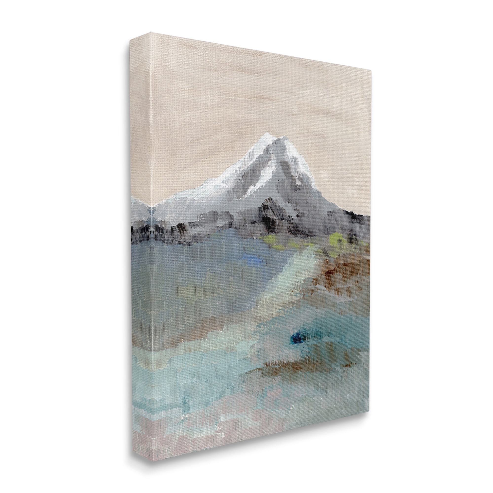 Stupell Industries Brushed Abstract Volcano Landscape Painting Gallery Wrapped Canvas Art Print Wall Art, 36 x 48
