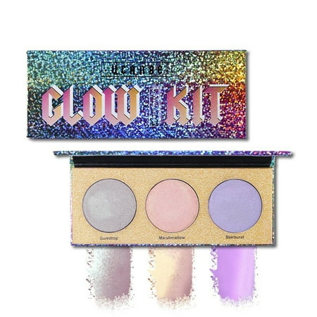 3 Colors Makeup Chameleon Highlighter Palette Cheekbones Jawline Nose Eye Lips Highlighting Contour Bronzer Glow Shimmer Eyeshadow Cosmetic (Best Nose Contouring Makeup)