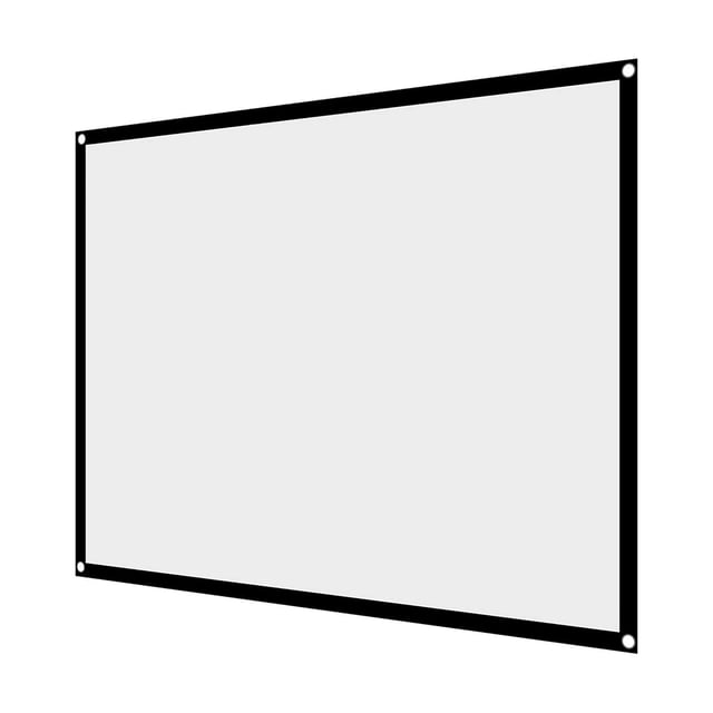 Yosoo- Pantalla de proyección de Cortina del Blanca no Plegable portátil de 60-100 Pulgadas, 4: 3(72