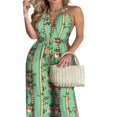 thumbnail image 3 of Combinaison à Imprimé Floral pour Femmes Casual Confortable Été Sans Manches, 3 of 5