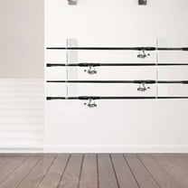 Pretyzoom 1Set Fishing Pole Holder White Wall Mounted Durable Rod Rack