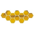 thumbnail image 2 of Calcomanías de pared hexagonales, 12 PCS Pegatinas de pared de espejo de acrílico extraíbles grandes para la decoración del dormitorio de la sala de estar del hogar Adepaton 2034816-6, 2 of 9