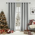 thumbnail image 3 of Bohogeo Full Blackout Window Curtain Panels 84 Inches Long,Silver Geo Metallic Moroccan Pattern Printed on Grey Room Darkening Drapes,Modern Grommet Window Treatment,52" Wx84 L(Pack of 2),Grey/Silver, 3 of 6
