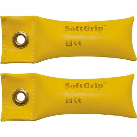 Fabrication B2192681 CanDo SoftGrip Hand Weight - Yellow - Pack of 2 - 1 lbs