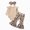 R635-Khaki, variant on NOLDARES Newborn Baby Girl Fall Winter Outfits 3Pcs Long Sleeve Romper Pants Headband Soft Infant Clothes Set,Khaki,3-6 M