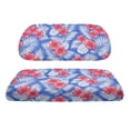 thumbnail image 2 of Pzuqiu Hawaiian Hibiscus & Palm Leaf Golf Cart Seat Cover Set - Breathable Stretchable Polyester - All-Weather Protection for EZGO, Club Car & Yamaha, 2 of 10
