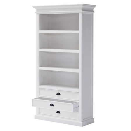Novasolo Halifax 4 Shelf Bookcase In Pure White Walmart Com