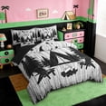 thumbnail image 2 of Erosebridal Cabin Camping Adventure 7pcs Bedding Comforter Set,Rustic Farmhouse Hunting Queen Bedding Sets For Kids,Reversible black, 2 of 7
