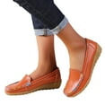 thumbnail image 3 of ZTTD Slip On Women Comfort Walking Flat Loafers Casual Shoes Driving Loafers Walking Shoes for Women Orange, 3 of 6