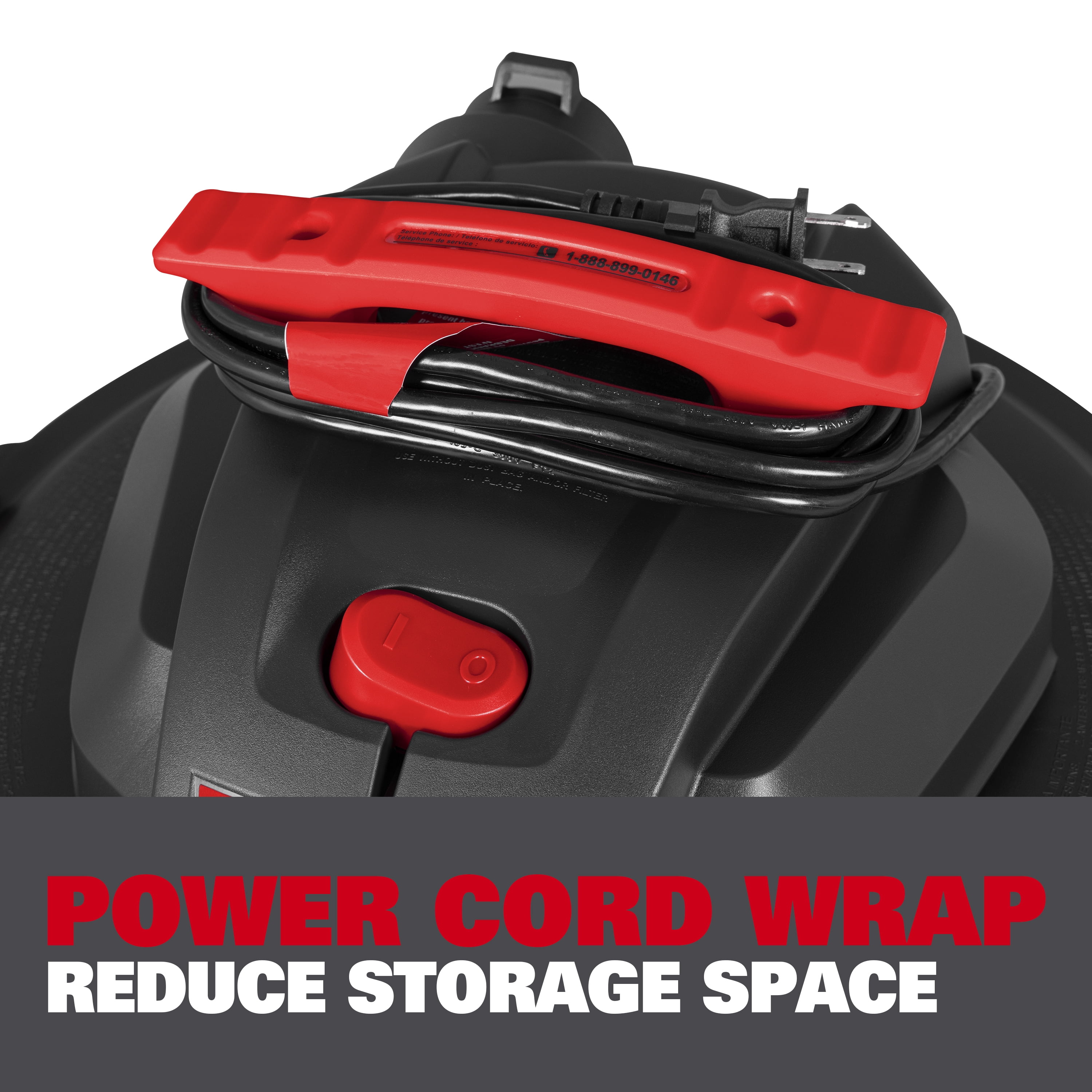 Ecomax EM18191P 10-Gallon 4HP Portable Poly Wet/Dry Vacuum – Powerful Shop & Garage Cleaner with Accessories