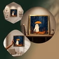 thumbnail image 6 of Dreisshy Art Framed Wall Artwork, Funny Spooky Wall Art Vintage Decoration for Rustic Farmhouse, Cute Ghosts Prints for Bedroom Halloween Decor, I, 6 of 7