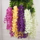 thumbnail image 3 of Bearachild 12 piezas de plantas de glicinia falsas, flores artificiales de ratán para colgar en la pared, adornos de boda de negocios de autoensamblaje Kits de decoración para fiestas Rosa roja Bearachild HA084362-01, 3 of 6