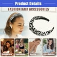 thumbnail image 5 of Vocoste Leopard Pattern Headband for Women Elastic Knotted Headband Accessories Black, 5 of 6