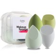 thumbnail image 1 of DUAIU Makeup Sponge 4 Pack Beauty Blender Foundation Sponges Set 4 Color Latex Free Blender Beauty Makeup Sponges with 1 Sponge Holder Case (Avocado Green), 1 of 5