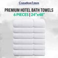 thumbnail image 4 of Canadian Linen Premium White Hotel Medium Bath Towels, 24”x48”, 6 Pack, Soft Absorbent Lightweight Quick Dry Hospitality Cotton Towel Set for Bathroom Shower Home Spa Hair Salon Pool Gym Sport Travel, 4 of 6