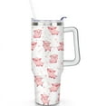 thumbnail image 2 of 40oz Tumbler with Handle & Straw, Stainless Steel Insulated Cup, Leak Proof Travel Mug, Keeps Drinks Hot/Cold,Coffee Cup, Gifts for Women Men, 2 of 7