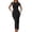 Black, variant on Wdgfv Women's Basic Summer Casual Lounge Long Dress Elegant Short Sleeve Crew Neck Bodycon Maxi Dresses