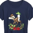 thumbnail image 3 of Disney Bambi - Christmas - Botanical Butterfly - Women's Short Sleeve Graphic T-Shirt, 3 of 5