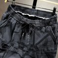 thumbnail image 4 of Pantalones cortos cargo elásticos para hombre, estilo hip hop, con múltiples bolsillos, de algodón, holgados y anchos, estilo Harajuku, moda 2024, 4 of 5