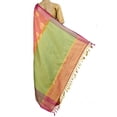 thumbnail image 2 of Chandrakala Women's Mustard Cotton Blend Zari Work Banarasi Saree,Free Size(1424PEA), 2 of 3