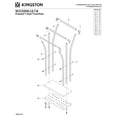 thumbnail image 6 of Kingston Brass SCC3308 Edenscape 34-7/16 Inch Freestanding Pedestal 3-Tier Y-Style Towel Rack in Brushed Nickel, 6 of 8