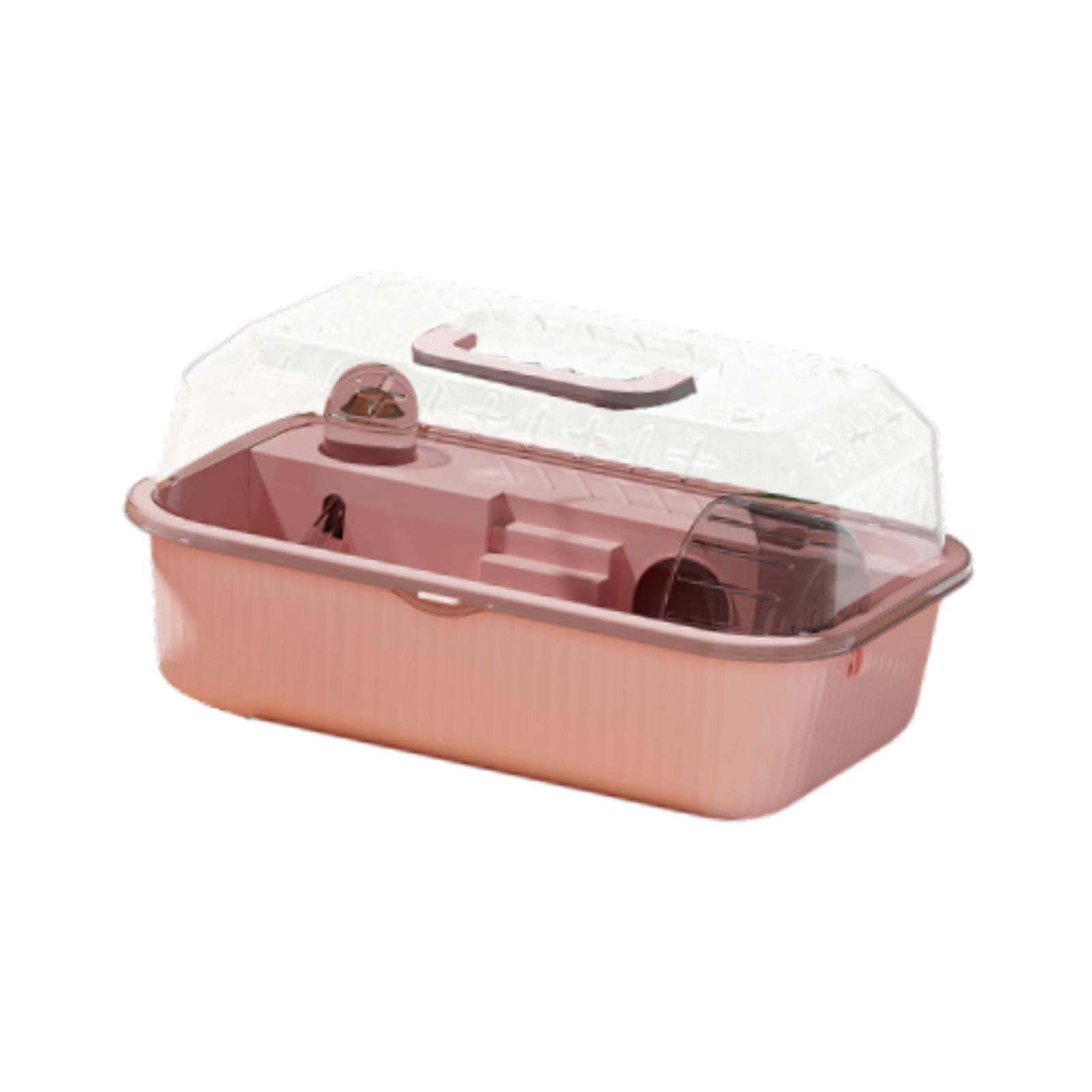 balikha Small Animal Cage, Hamster Living Space, Portable Ventilation, Water Bottle, Pet Exercise, Playhouse, Pet Transport Box for Mouse Mice