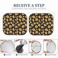 thumbnail image 4 of Lsque Royal Blue Plaid Sunflower 2 PCS Windshield Sun Shade | CarFoldable Window Covers | Car Accessories Reflect UV for Universal Cars SUV Truck | Medium, 4 of 7