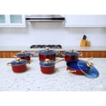 thumbnail image 2 of Batería De Cocina Royal Haus By Apolo Sirel De Acero Inoxidable De 12 Piezas RH-191136 Rojo, 2 of 7